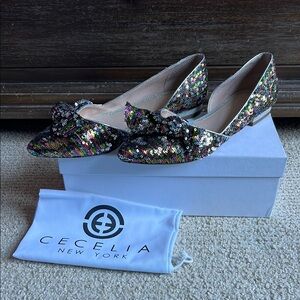 Cecelia New York sequin flats